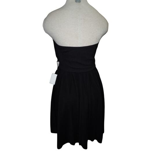 Vintage Janté Black Strapless Dress Rhinestone Waistband Made in USA Size L - Picture 3 of 7